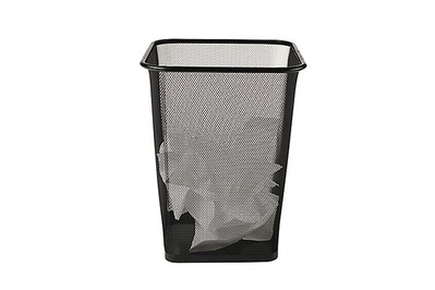 Brighton Professional Black Wire Mesh Square Wastebasket