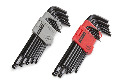 Color-Coded Body for Easy Identification Allen Key Set Labeled Wrench Sizes Adjustable Fasteners GreatNeck 74205 17 Piece Folding SAE and Metric Hex Key Set 