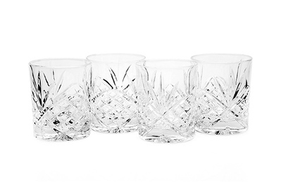 Godinger Barware, Dublin Double Old-Fashioned and Highball Glasses, Set of 8