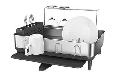 Set of 3 Plastic Kitchen Medium Dish Drainer Caddy Organizer & Washing Up Bowl 