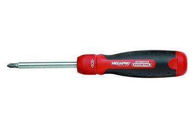 Multi-Screwdriver with 14 deceased BITS IN HANDLE-Magazine PZ PH TX LS Megapro 