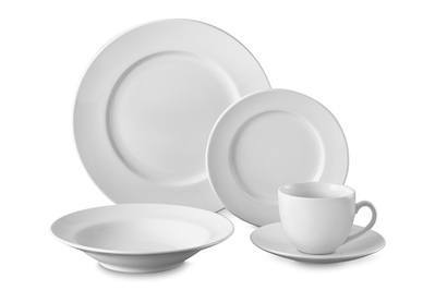 plain white crockery set