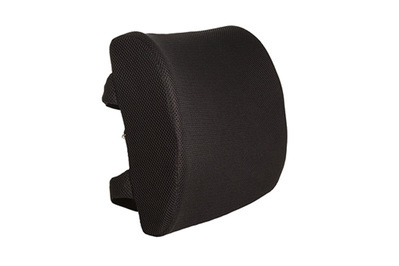 Ecloud Shop Memory Foam Lumbar Support Pillow Back Cushion Ergonomically Design Mesh Lumbar Support Cushion with Elastic Buckle for Car Seat-Mocha Color 