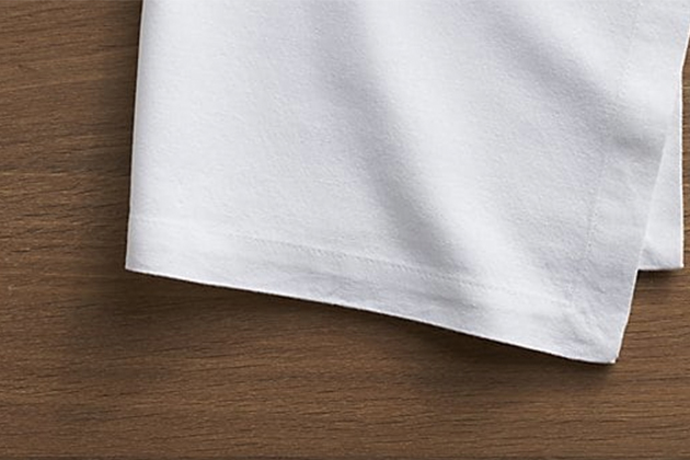 Crate and Barrel Abode White Cloth Dinner Napkin