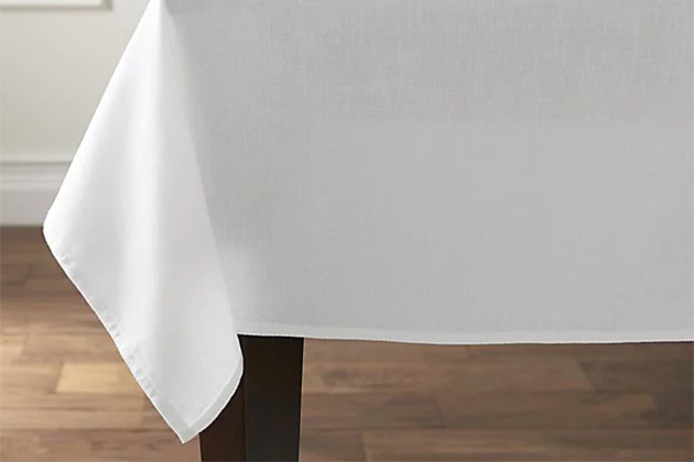 Crate and Barrel Abode White Tablecloth