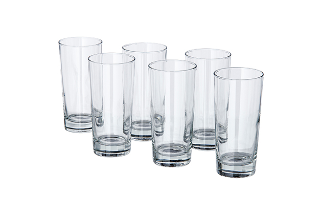 Highball Glasses, Combler 12-Ounce Clear Tall Drinking Glasses for  Cocktail, Juice, Ribbed Glassware, Water Glass Cups with Heavy Base, 4 Pack