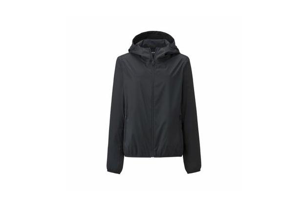 womens black windbreaker with hood