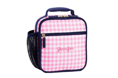 light pink lunch bag