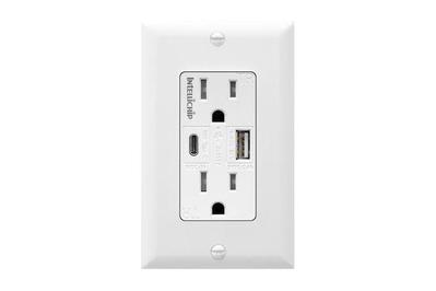 4 USB Port Wall Charger Outlet  Panel AC Power Receptacle Socket Plate DJ