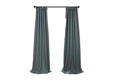 Vision Home Natural Full Blackout Curtains Linen Blended Darkening Window  Curtains 84 inch for Living Room Bedroom Thermal Insulated Pinch Pleat