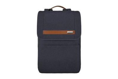 slim leather laptop backpack