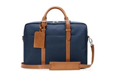 Large Traditional Attache Case Leather Look Sales Rep Bag Pilot Case Briefcase 