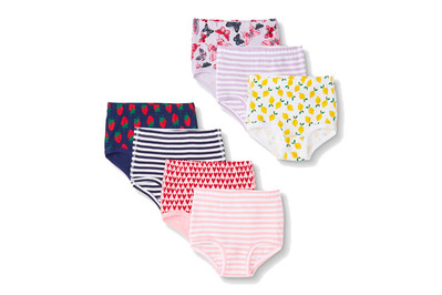 Wonder Nation Girls Lot 5 Multicolor Briefs Panties Underwear Size 12 NEW