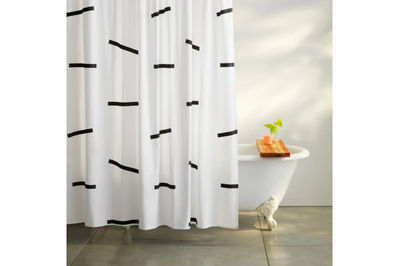 24 pcs Shower Curtain Rings Plastic Shower Curtain Hooks C-Shaped Rings  Hook Hanger Bath Drape Loop Clip Glide Bathroom Shower Window Rod (Black)