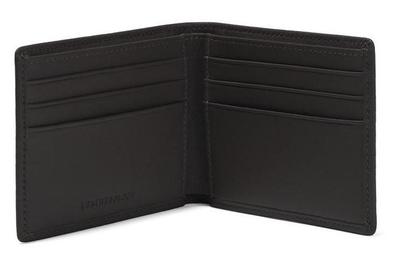 Soft Leather Wallet Tall with id Flap and Coin Pocket German Style Black 