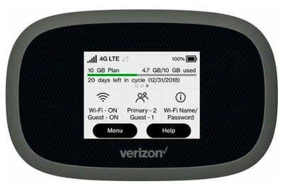 Verizon Jetpack 4G LTE Mobile Hotspot MiFi 6620L - Tethered Modem Connection