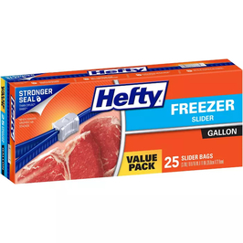Great Value Half Gallon Freezer Slider Bags, 40 Count 