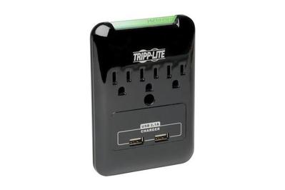 3 Outlets Century Wall Mount Surge Protector with Triple USB Charging Ports 