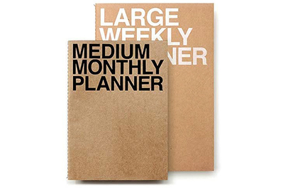 8 in x 10 in 2021 Weekly/Monthly Spiral bound planner with durable Vinyl Cover 