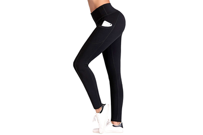 Girl Blue Air Black Cat Yoga Pants Super Soft Yoga Leggings with Pockets 