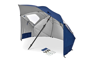 UPF 50+ Beach Fishing Clamp-on Umbrella Sunshade Protection Shelter Canopy