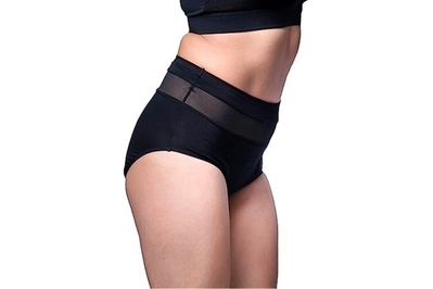 Organic menstrual panties black color high waist without tulle