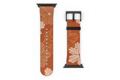 Brown Monogram Watch Band - Small Print