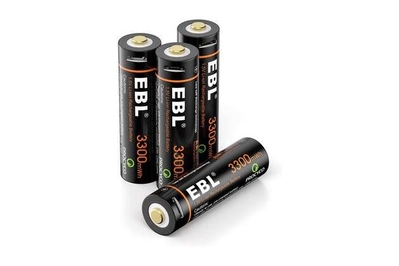 Hixon Batterie AA AAA 1,5 V Rechargeable Lithium - Lot de 4 Piles