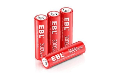 EBL Lithium AA Batteries (4 Pack), Long Lasting Double A Batteries