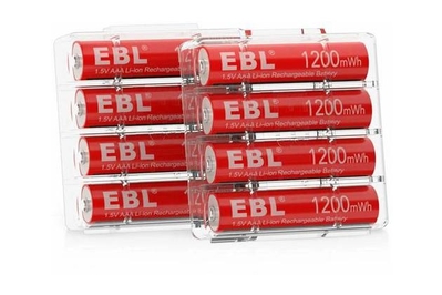 EBL AA Rechargeable Lithium Li-ion Batteries 1.5V Upgraded / Battery  Charger Lot