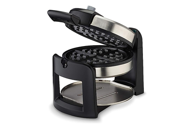 All-Clad Electrics Stainless Steel Waffle Maker 4 Section Nonstick, Upright  Storage 800 Watt 7 Browning Levels, Round, Belgium Waffle