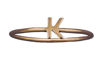 Letter K Initial Monogram Western Style Award Design Solid Brass