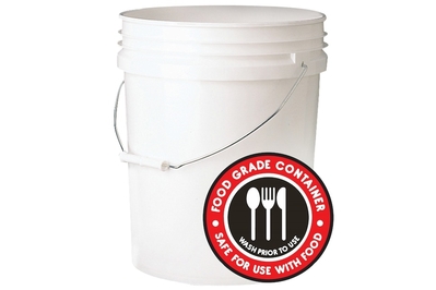 Terra Products Co. White Pails and Lids - Heavy Duty Buckets for Storage -  Economical, Durable and Easy
