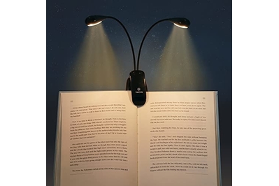 Book Light, PERFECTDAY 12 LED USB Rechargeable Reading Light with 3-Level  Brightness for Eye Protection Night Reading Lamp