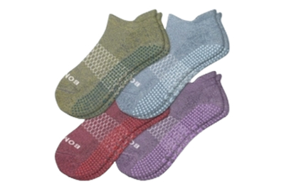 Women's Performance Gripper Ankle Socks size Med Purple BOMBAS 4
