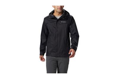 Rain Jacket Men Men Casual Detachable Hood Long Sleeve Zipper Pocket Coat  Outdoor Jacket Hiking Waterproof (Black, M) at Amazon Men's Clothing store