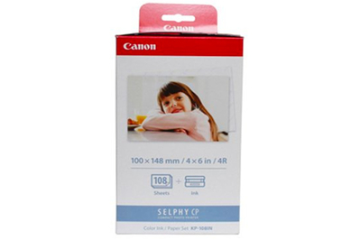Canon SELPHY CP1500 Compact Photo Printer (Black) with KP-108 Ink