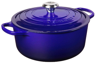 Valor 7 Qt. Galaxy Blue Enameled Cast Iron Dutch Oven