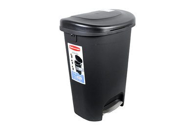 Trash Can Garbage 13 Gallon Bin Touch Lid Spring Loaded Kitchen Black Tall  Slim